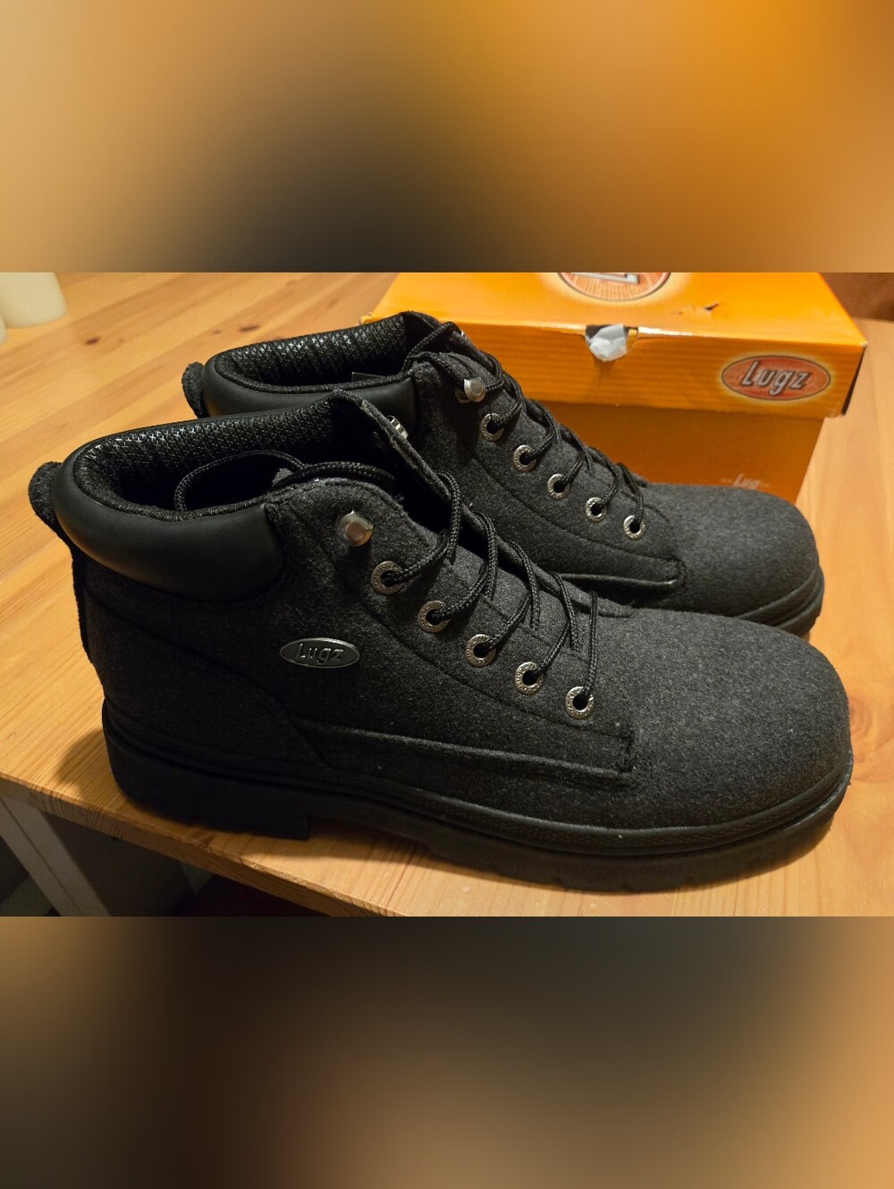 Lugz Men's Charcoal Gray Lace-Up Boots